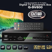 Trade Shop - Decoder Digitale Terrestre Dvb T3 Hd 4k Dolby H.265 Usb Scart Lan Q-dv800 -