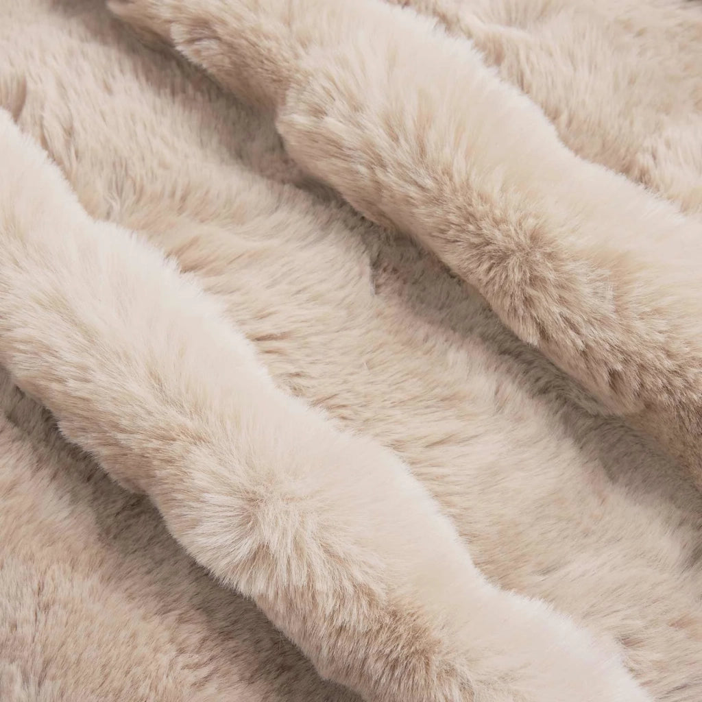 Coperta antiscivolo in sintetica di coniglio Olite Beige 42021785
