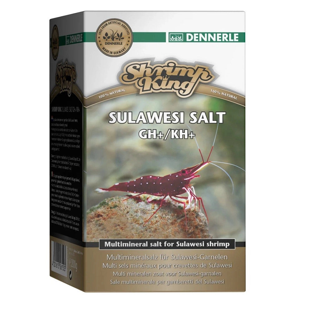 Dennerle Shrimp King Sulawesi Salt GH+/KH+ 200gr - sale remineralizzante per Gamberetti
