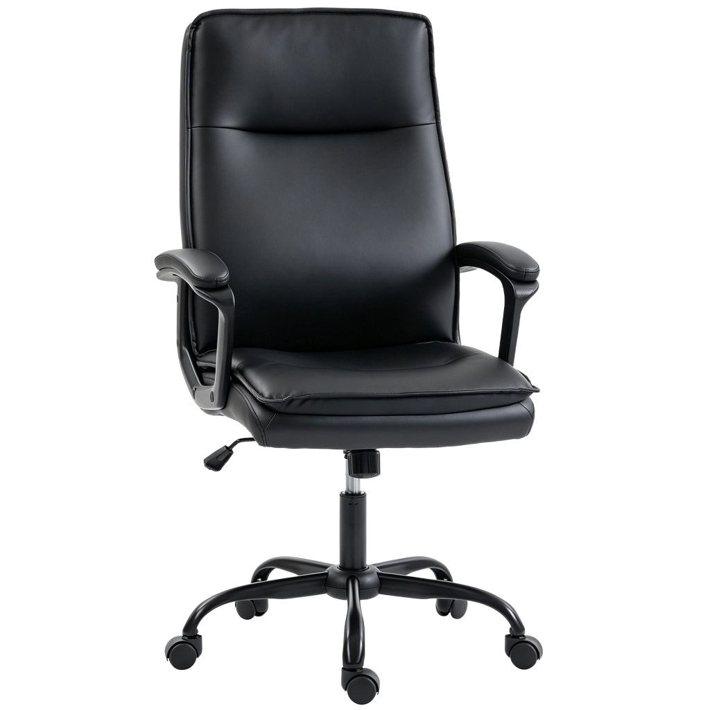 Sedia da ufficio ergonomica ¨C Minimal ¨C nero, PU, altezza regolabile