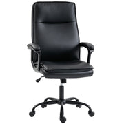 Sedia da ufficio ergonomica ¨C Minimal ¨C nero, PU, altezza regolabile