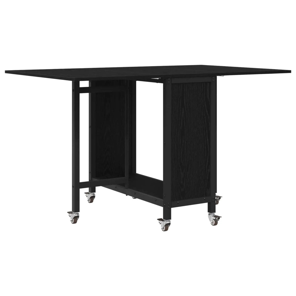 Tavolo da pranzo pieghevole con ruote 130 x 80 x 76,5 cm 8006043