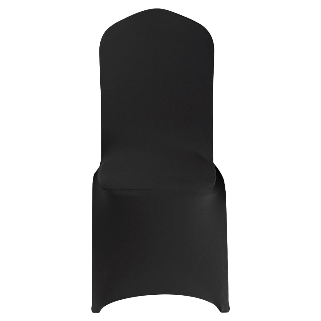 Set 150 Coprisedie Elasticizzati in Poliestere e Spandex, Nero, Rimovibili e Lavabili per Banchetti ed Eventi, 51 x 45 x 95 cm