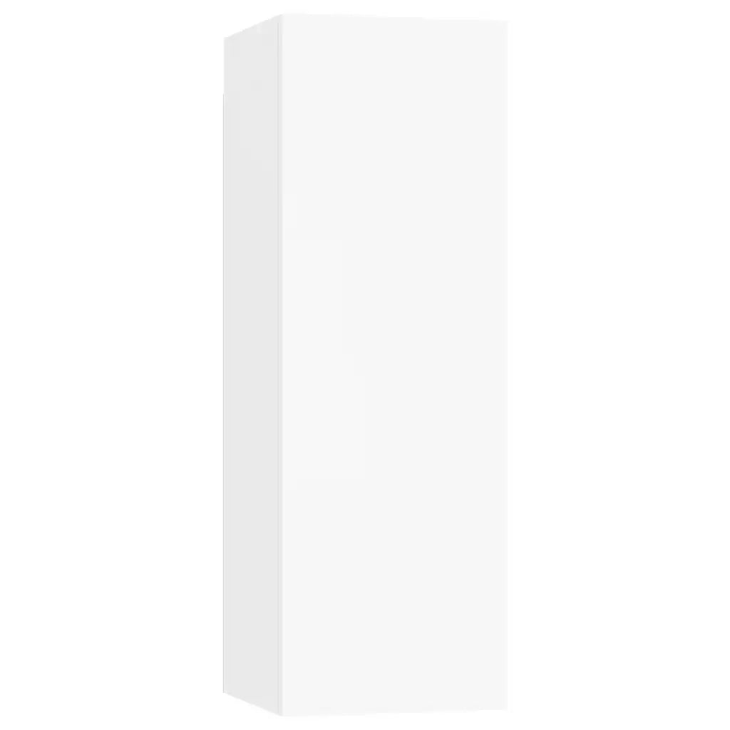Set Mobili Porta TV 5 pz-Credenza per TV Bianco in Legno Multistrato 265198