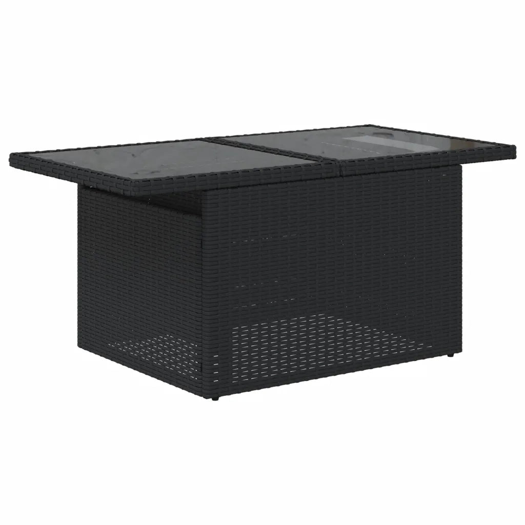 Set Divani da Giardino con Cuscini 8 pz Nero in Polyrattan 3274835