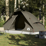 Tenda da Campeggio a Cupola per 6 Persone-Tenda per Escursionismo Marrone Impermeabile 402366