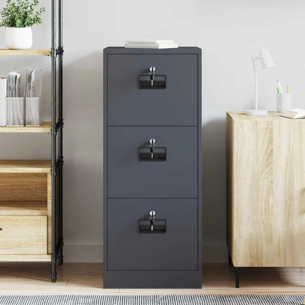 Armadio per File con cassetto Antracite 44 x 50 x 106.5 cm CFW1256264