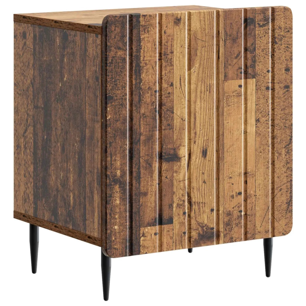 Set di 2 Comodini | Armadio da Notte | Mobiletto da notte Legno antico 43 x 34,5 x 52 cm