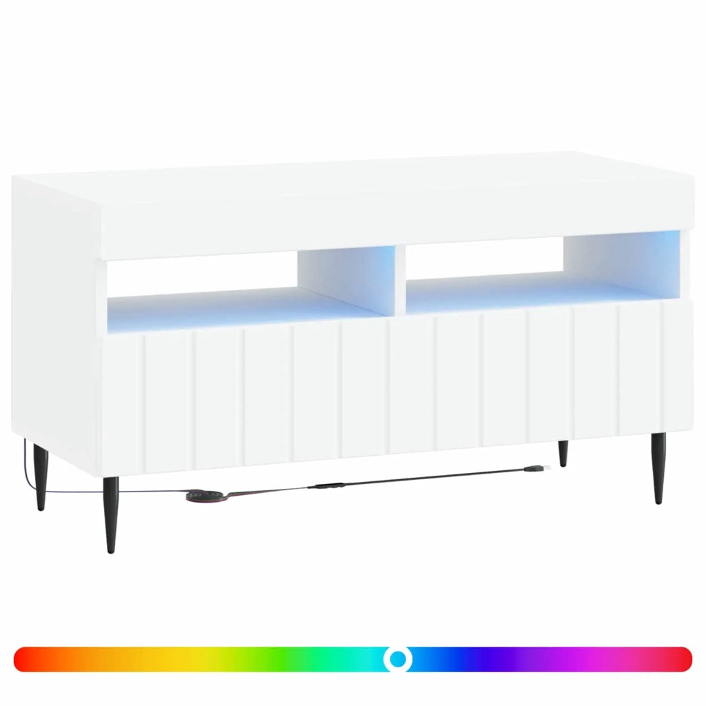 Mobile TV LED Bianco Legno ingegnerizzato 896555