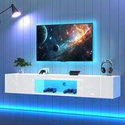 Mobile TV sospeso bianco lucido 160 cm