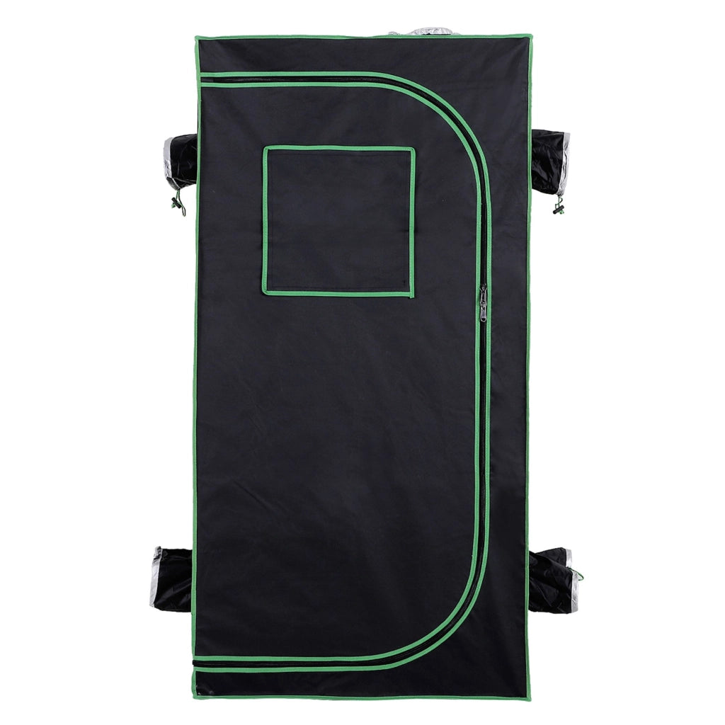 Tenda Idroponica in Oxford 600D con 5 Prese d'Aria Regolabili e Finestra,Serra Idroponica per Coltivazione con Foro per Cavi da Interno,80x80x160cm,Nero