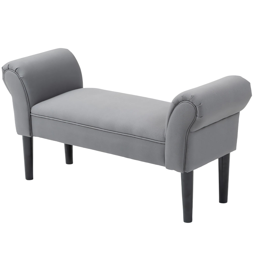 Panca letto imbottita ¨C Minimal ¨C Grigio 102x36x51 cm