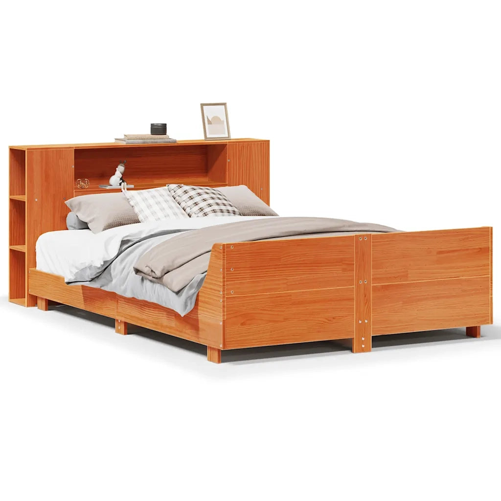 Giroletto senza Materasso Marrone Cera 150x200 cm Legno di Pino 3323649