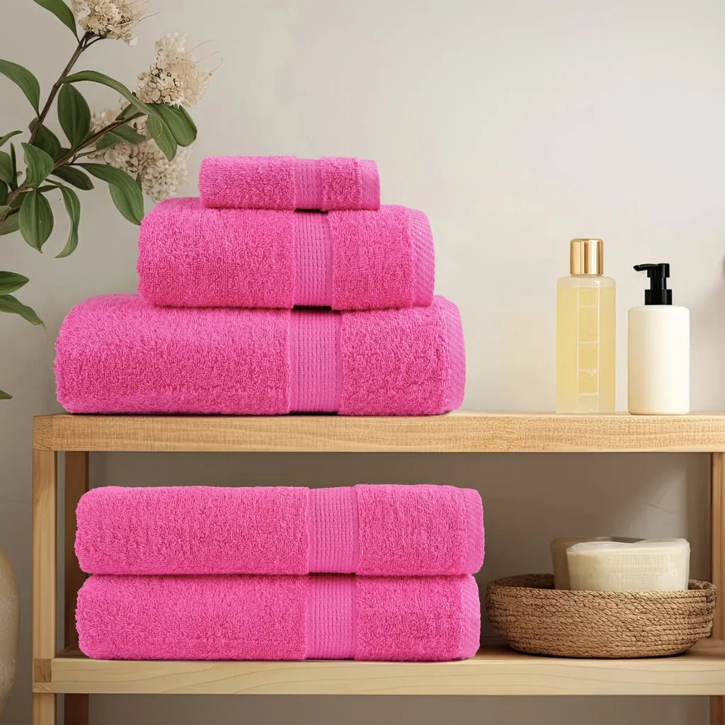 Asciugamani per Ospiti SOLUND 4 pz Rosa 30x50 cm 600 gsm 137519