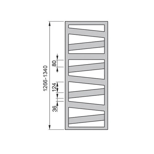 Termoarredo Zehnder Ribbon bianco 127x50 cm