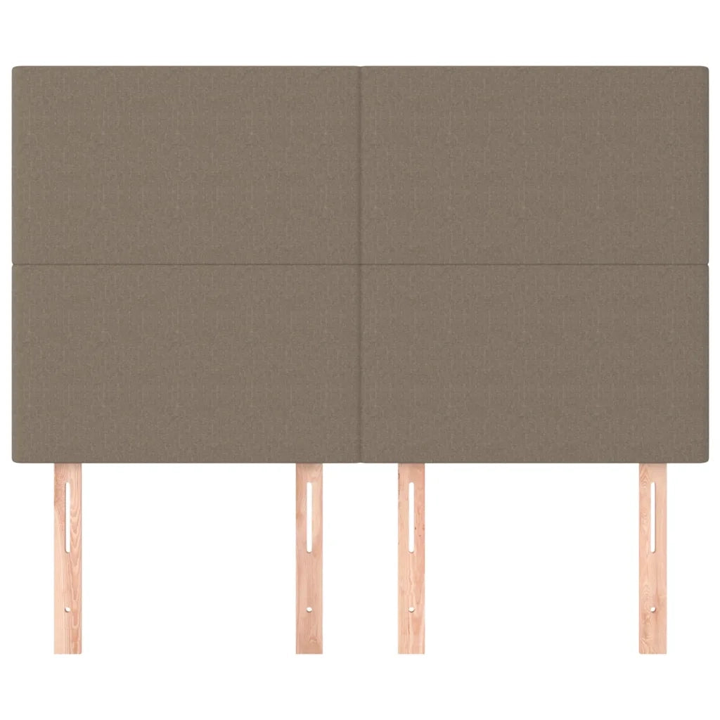Testiera | Testata per letto Tortora 144x5x118/128 cm Tessuto