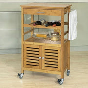 Trolley da Cucina in Bambù - Dimensioni: 56 x 92 x 36 cm