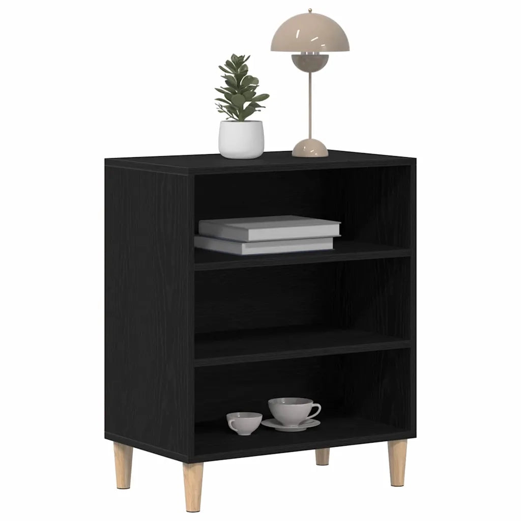 Credenza | Madia | Buffet da pranzo | Armadio da pranzo Rovere Nero 57 x 35 x 70 cm Legno multistrato