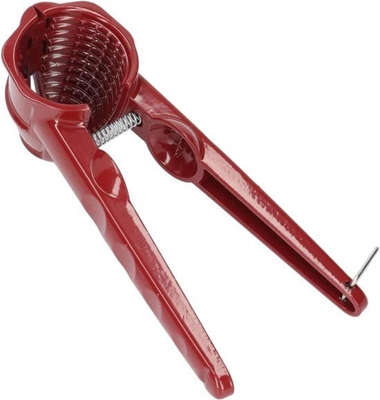 Giochi per noci - Materiale: alluminio - Multifunzionale - Colore: rosso - Acciaio inossidabile - Frantumino noci walnut - Frantumino noci pecan - Frantumino noci hazelnut - Frantumino noci di castagno del Brasile - Frantumino melone