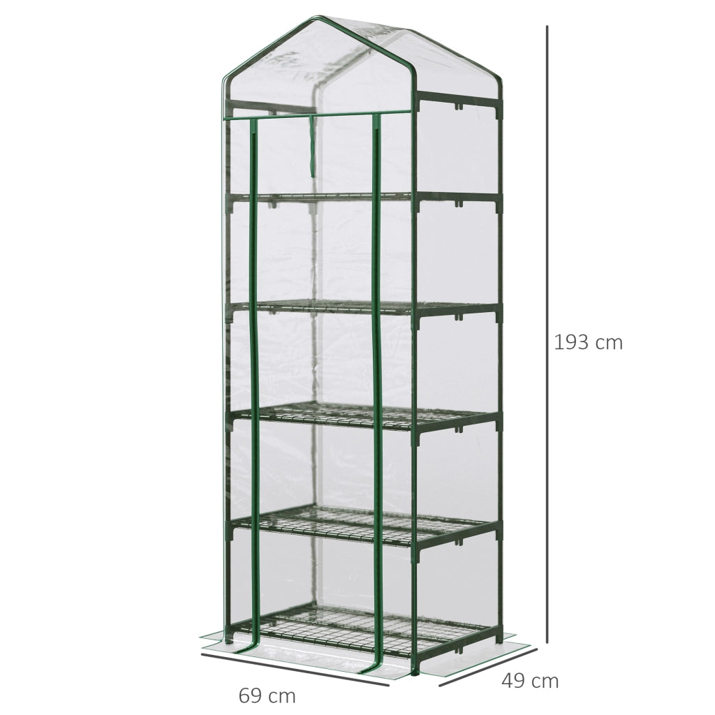Serra da Giardino 5 Ripiani ¨C Minimal ¨C Verde 69x49x193 cm