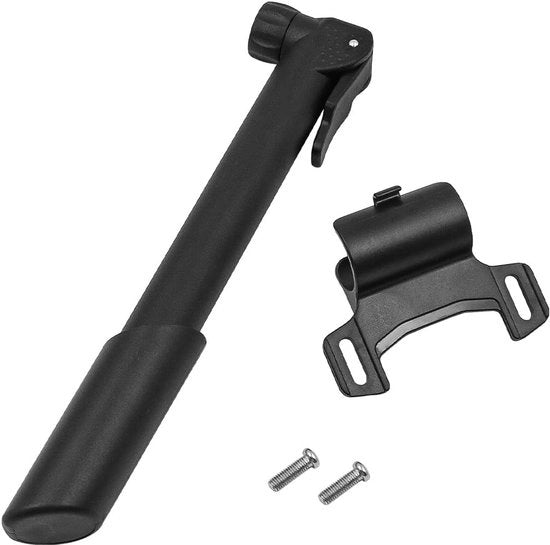 Pompa a mano mini per bicicletta - Portatile - Adatta per valvole AV/FV - Inclusa morsa di montaggio - Dimensioni 23,5 x 2,5 cm - Leggero
