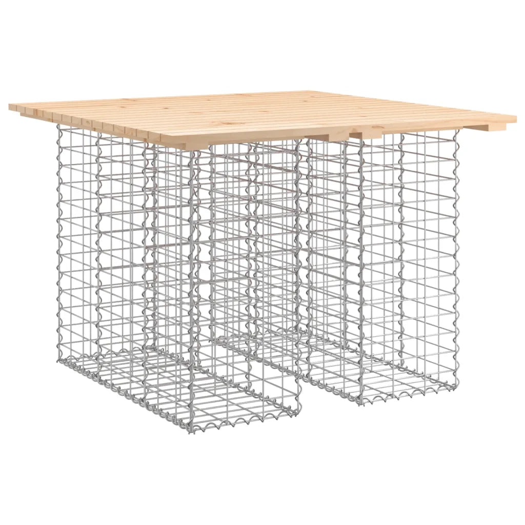 Tavolo da Giardino | Tavolino da esterno in gabbione design 100x102x72 cm in legno massello di pino