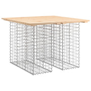 Tavolo da Giardino | Tavolino da esterno in gabbione design 100x102x72 cm in legno massello di pino
