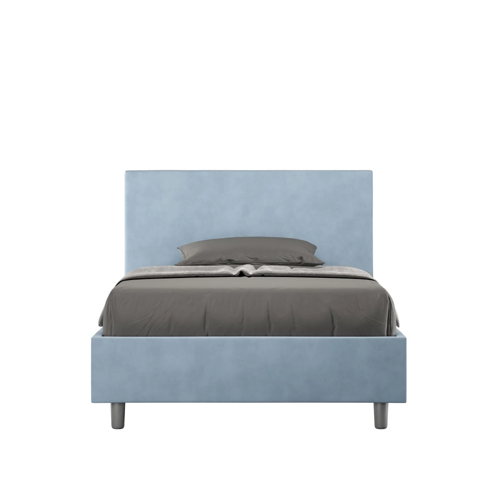 Letto 1 Piazza e Mezzo 120x200 cm con Rete Adele Azzurro