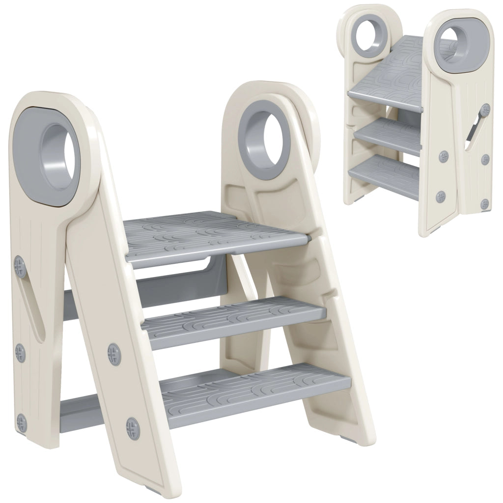 Scala di apprendimento regolabile per bambini ¨C zephmum ¨C grigio e bianco 90x40x90 cm