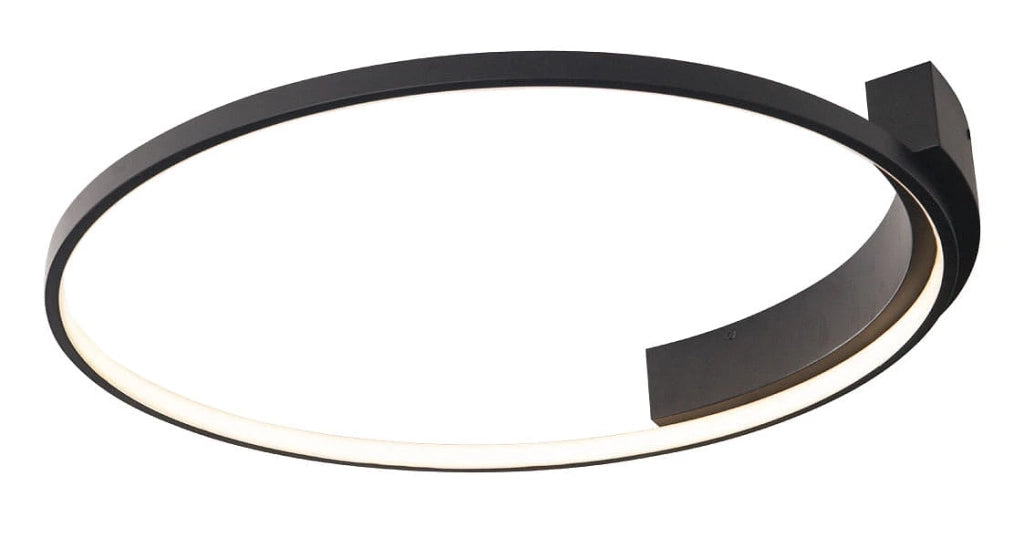 Plafoniera moderna nera anello Ø60 LED 38W Maxlight