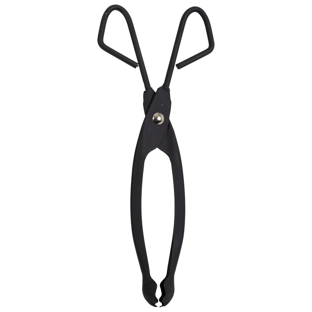 Pinza da camino in metallo nero 45x10x02h