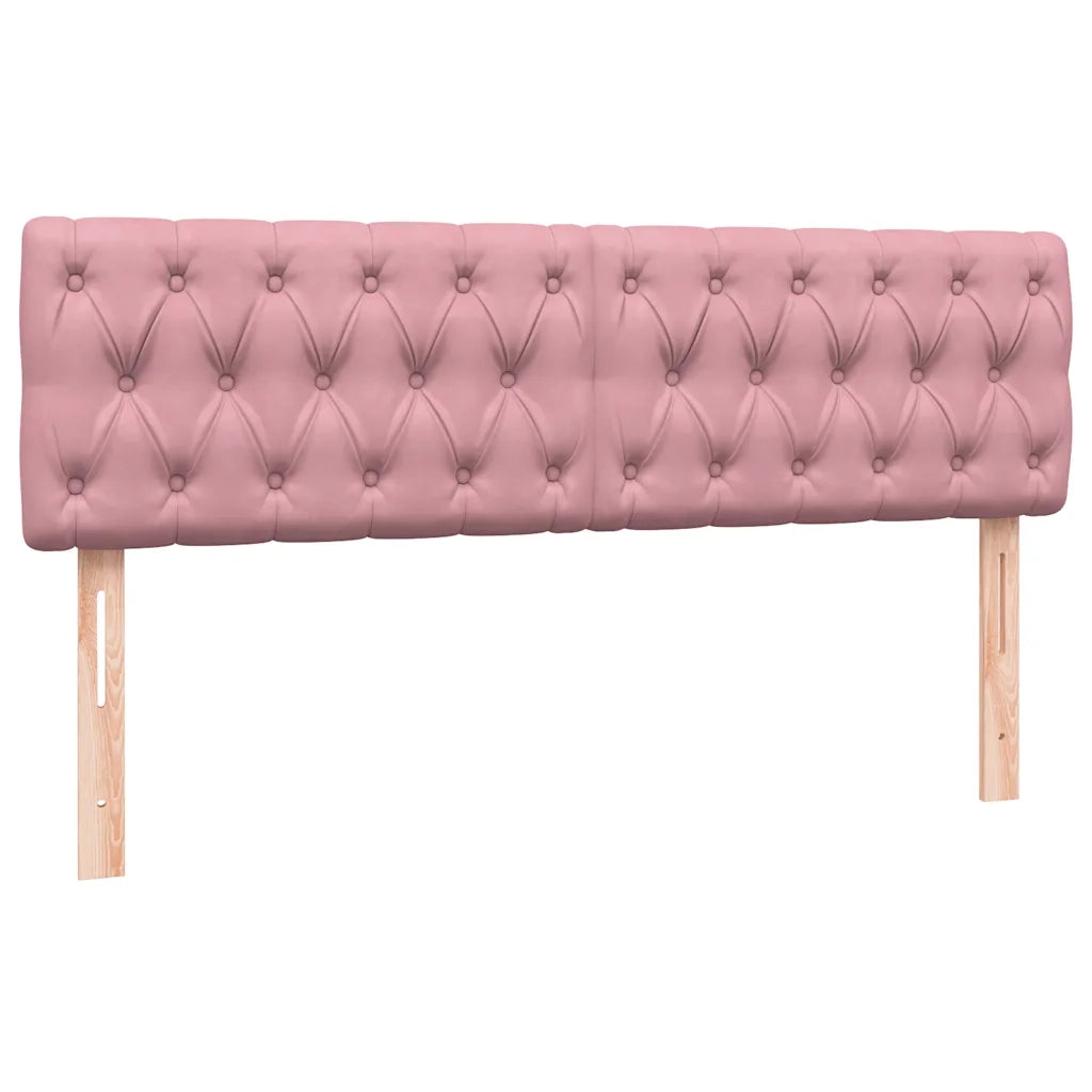 Giroletto a Molle con Materasso Rosa 160x210 cm in Velluto 3316508