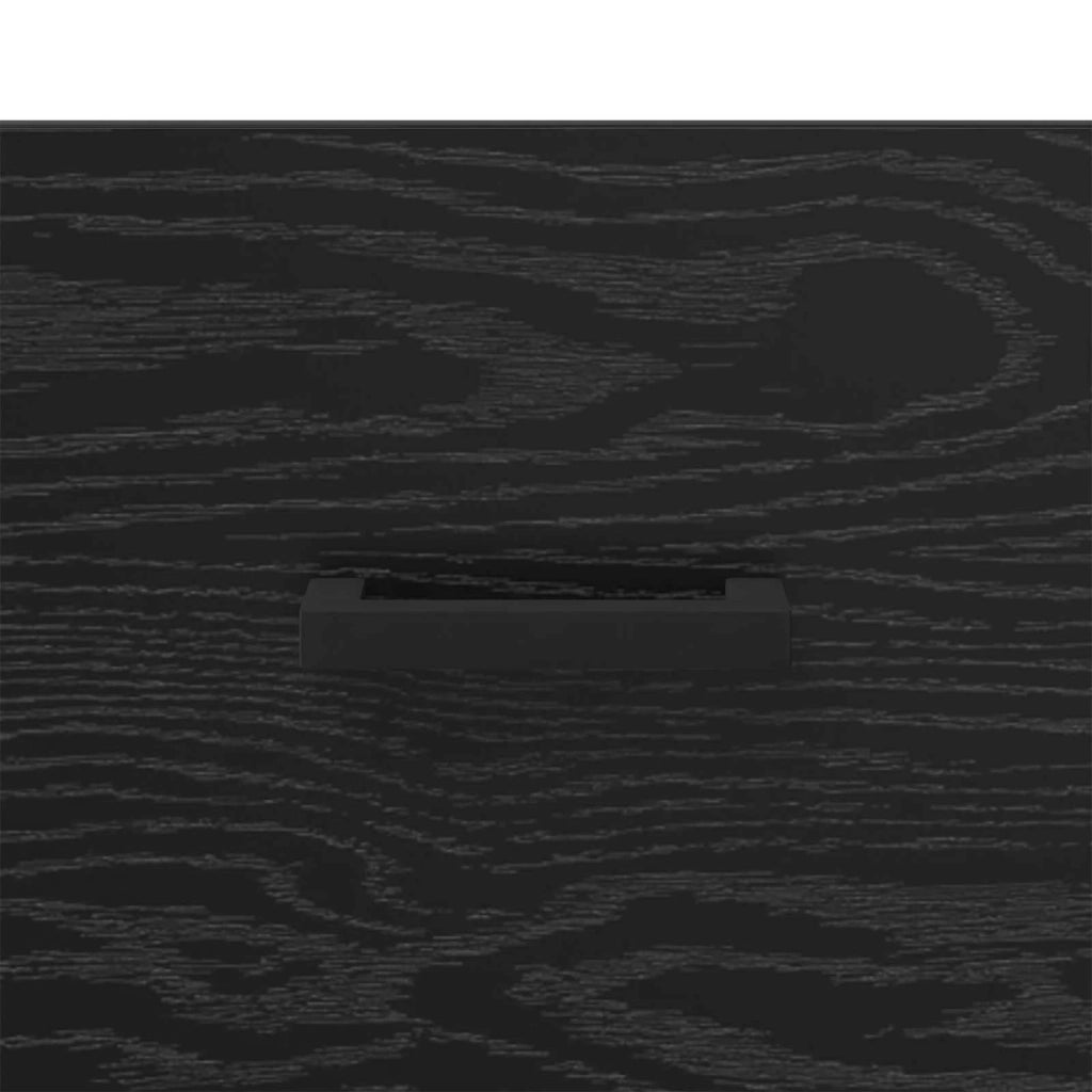 Credenza | Madia | Buffet da pranzo | Armadio da pranzo Rovere Nero 34,5 x 34 x 90 cm Legno multistrato
