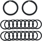 Sosteggi per chiavi 32 mm - 20 pezzi - Resistente - Universale - Nero - Acciaio di alta qualità - Anello per chiave