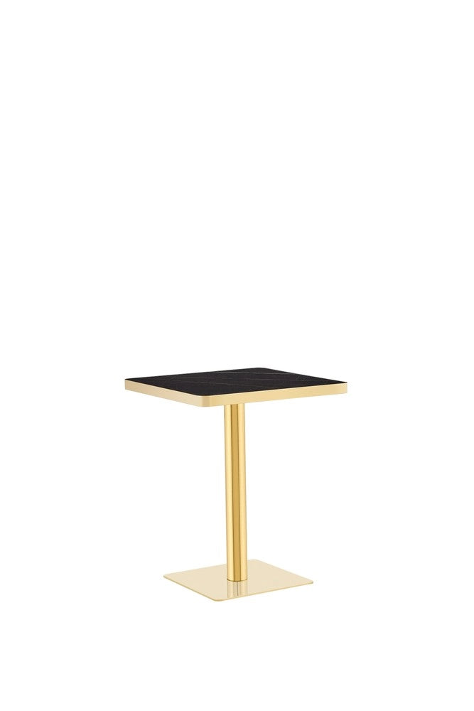 Tavolo da pranzo quadrato ¨C Minimal ¨C effetto marmo struttura metallo moderno