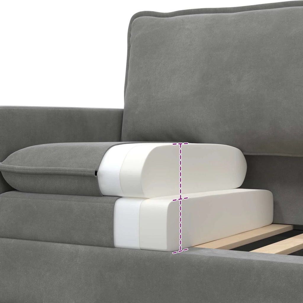 Set di divani 2 pcs Grigio Scuro Velluto 3417128