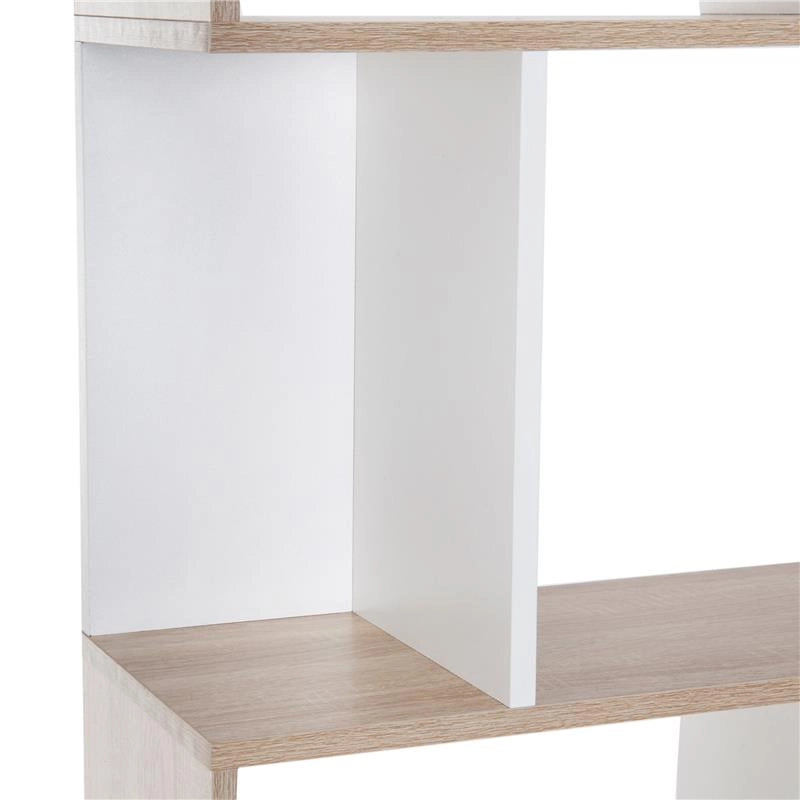 LIBRERIA DA MURO MODERNA 5 RIPIANI 60 X 24 X 184.5 CM IN LEGNO BIANCO