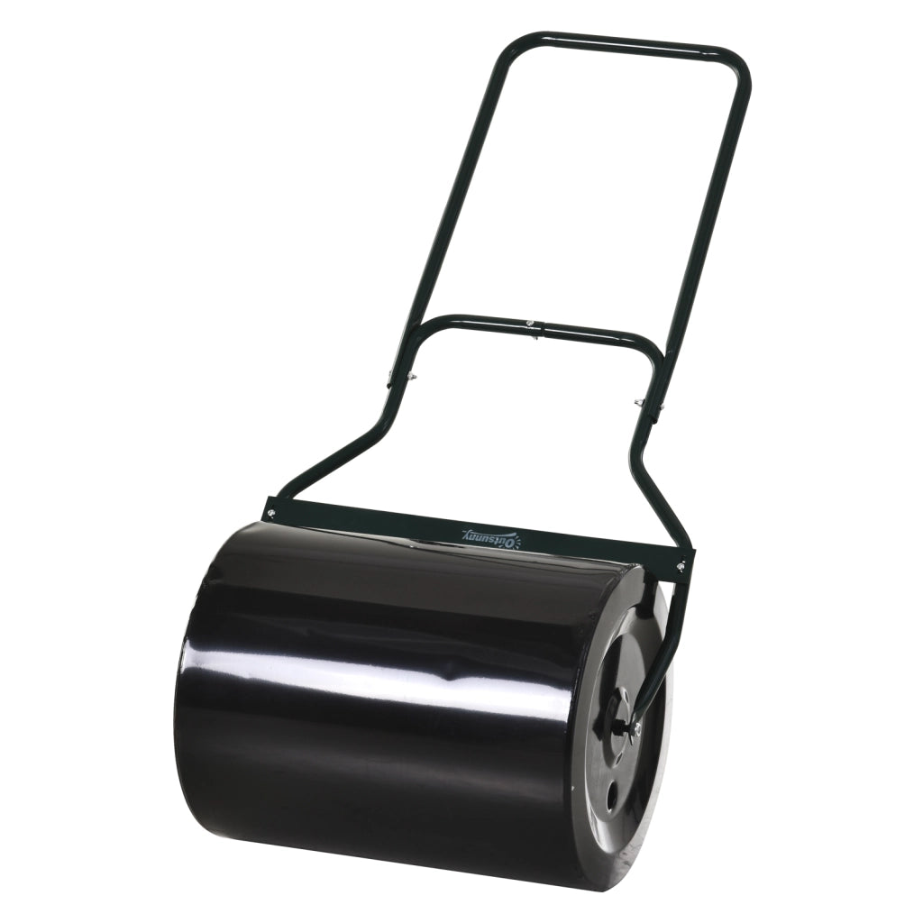 Rullo da Giardino in Metallo ¨C zephmum ¨C Nero, Serbatoio 60L, 57x40x123cm