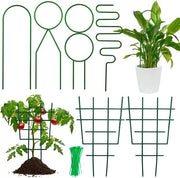 Supporto per piante in metallo con trellis e piante di impianto in plastica - 4 pezzi