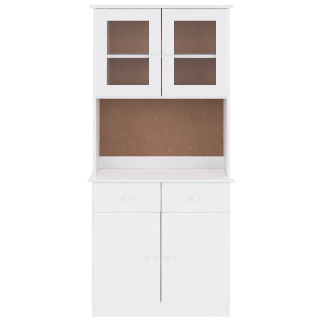 Credenza ALTA Bianca 77x35x165 cm in Legno Massello di Pino 3187774