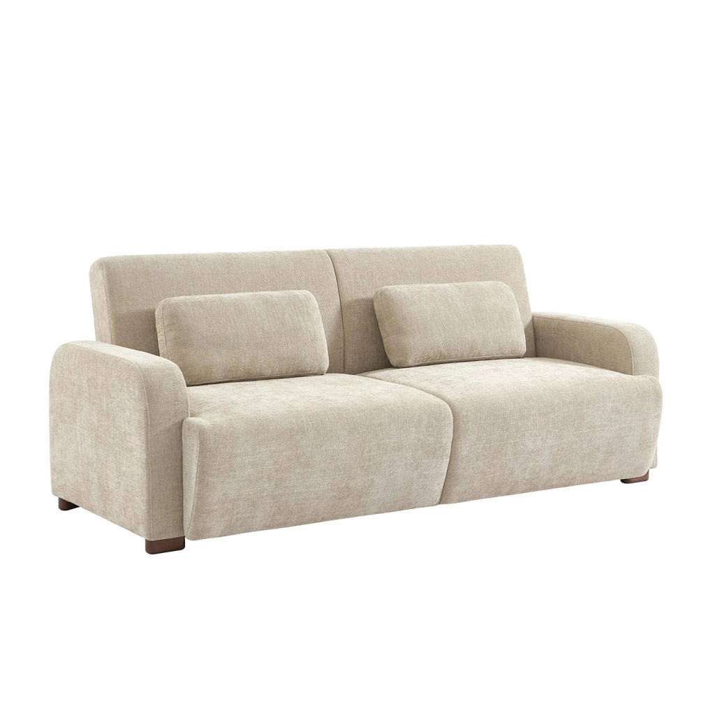Divano letto in tessuto, 3 posti, beige