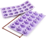 Forma per muffin in silicone per mini guglie e 18 pezzi di stampi per biscotti