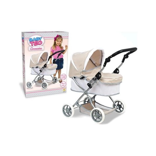 Carrozzina giocattolo teorema 72343 baby teo schienale regolabile bian