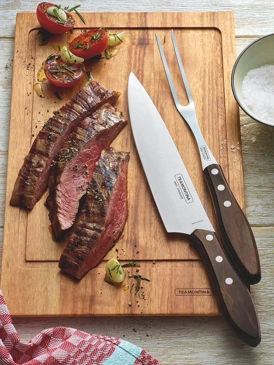 Set di affettamento per BBQ (2 pezzi) con tasca portatile