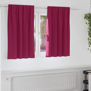 Tende Blackout con Anelli 2 pcs Rosso Vino 140 x 140 cm 4107463