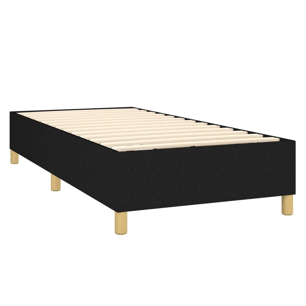 Letto a Molle con Materasso e LED Nero 100x200 cm in Tessuto 3138855