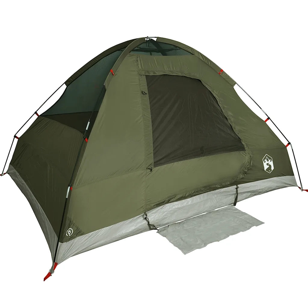 Tenda da campeggio | Tenda da campo a Cupola 2 Persone Verde Oliva Impermeabile