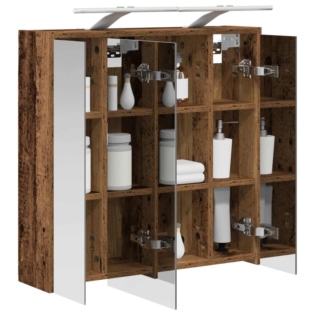 Mobiletto per specchio da bagno Legno vecchio 889165