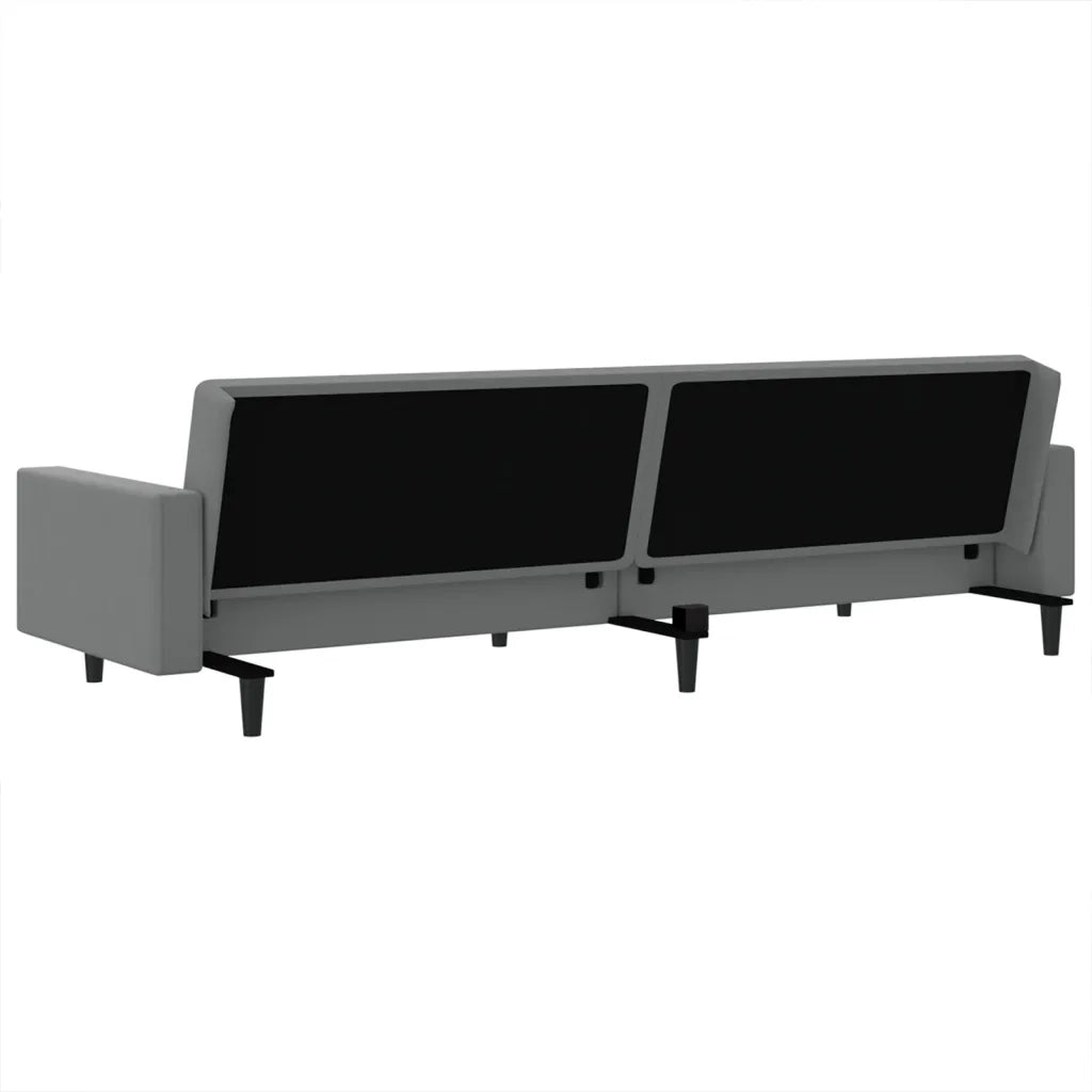 Divano Letto a 2 Posti-Sofa Letto 2 Posti-Daybed Grigio Chiaro in Velluto 866081
