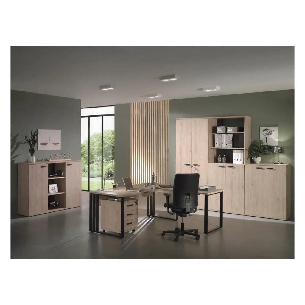 Mobile da ufficio con 2 ante colore rovere grezzo collezione YUKON